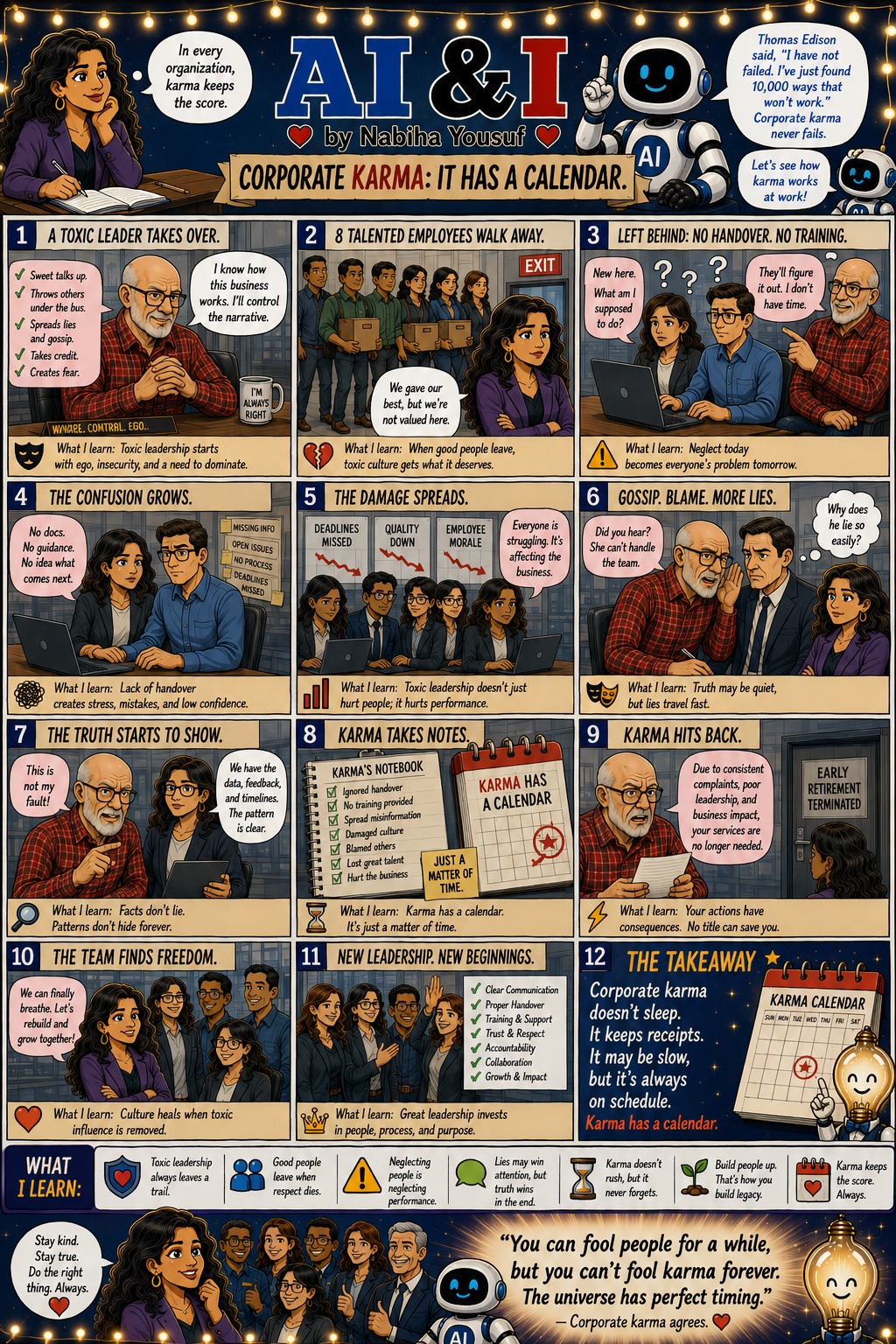 Corporate Karma: It Has a Calendar — illustrated AI & I story