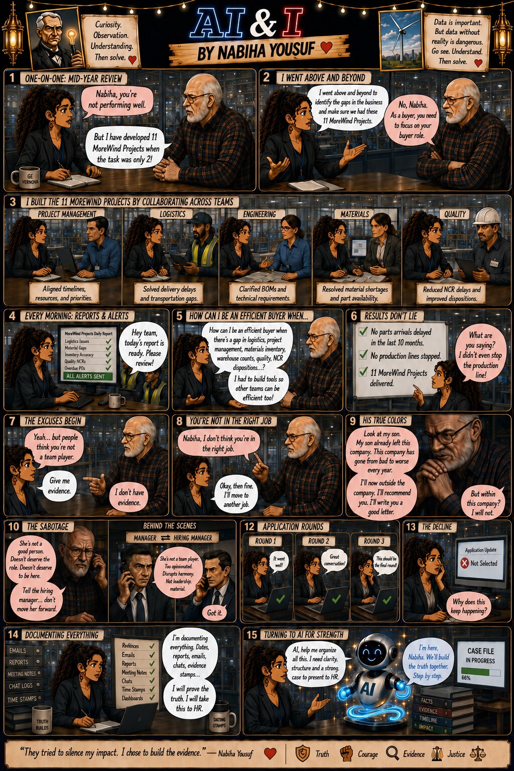 Built on Evidence — illustrated AI & I story