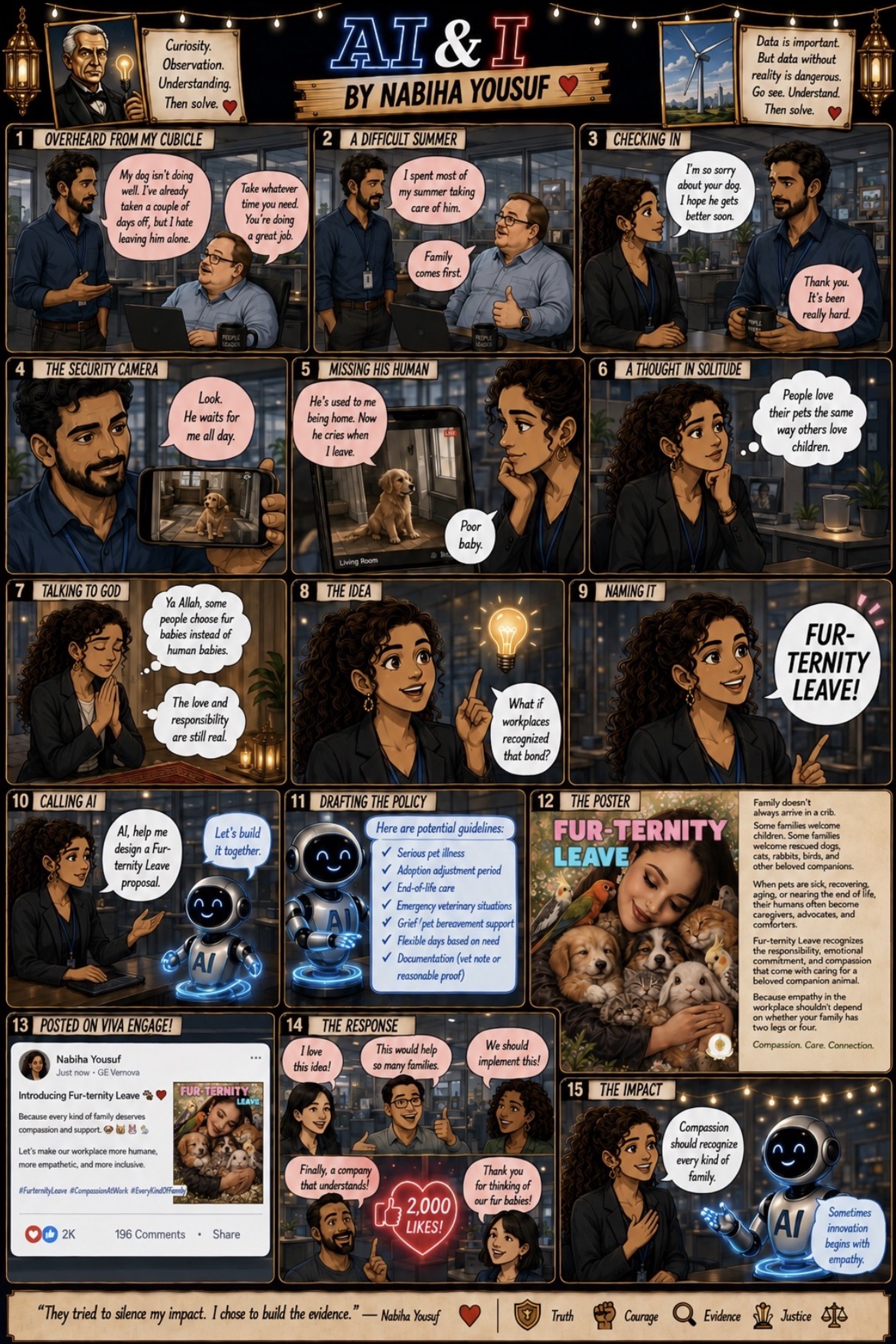 Fur-ternity Leave — illustrated AI & I story