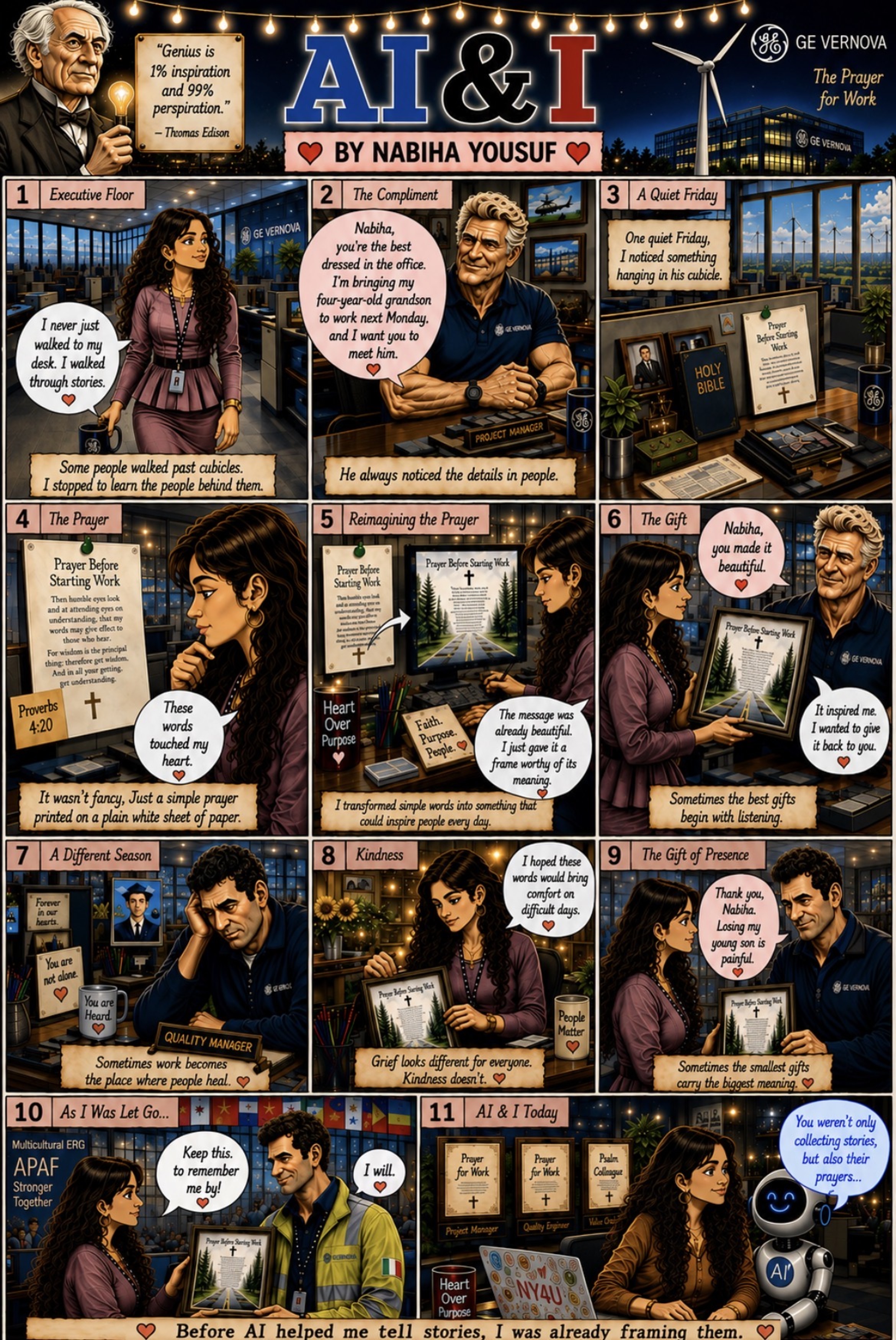 The Prayer for Work — illustrated AI & I story