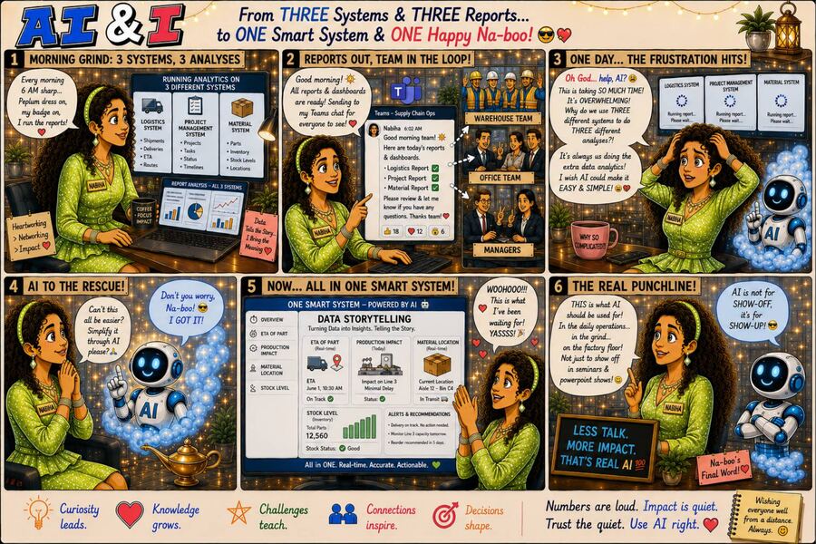 Three Reports to One Smart System — illustrated AI & I story