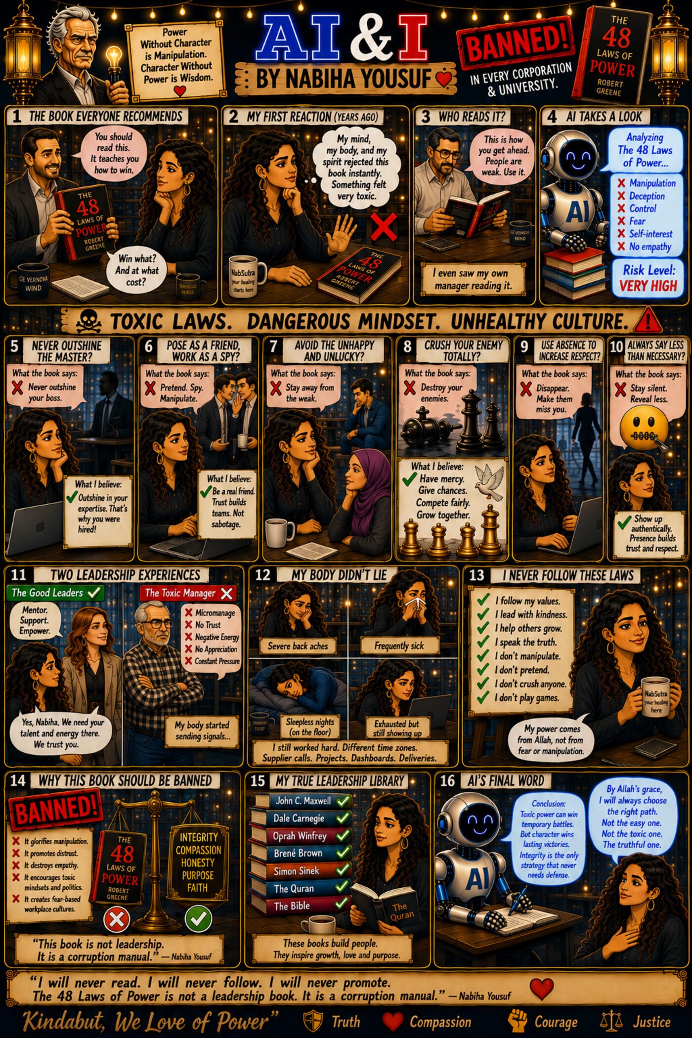 The 48 Laws of Power — Banned — illustrated AI & I story