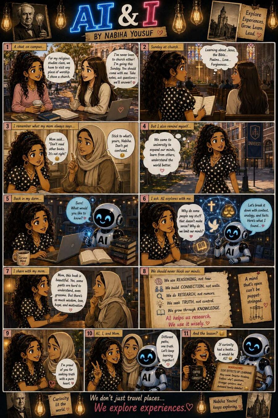 A Mind That's Open Can't Be Puppet-Stringed — illustrated AI & I story